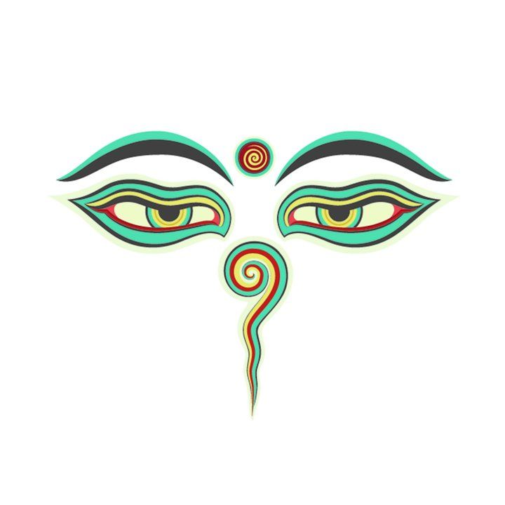 A pair of eyes, drawn for a steady gaze.