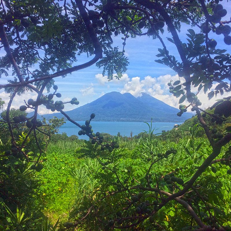 Gardens and stone paths at Atitlan Eco Retreat, Lake Atitlan