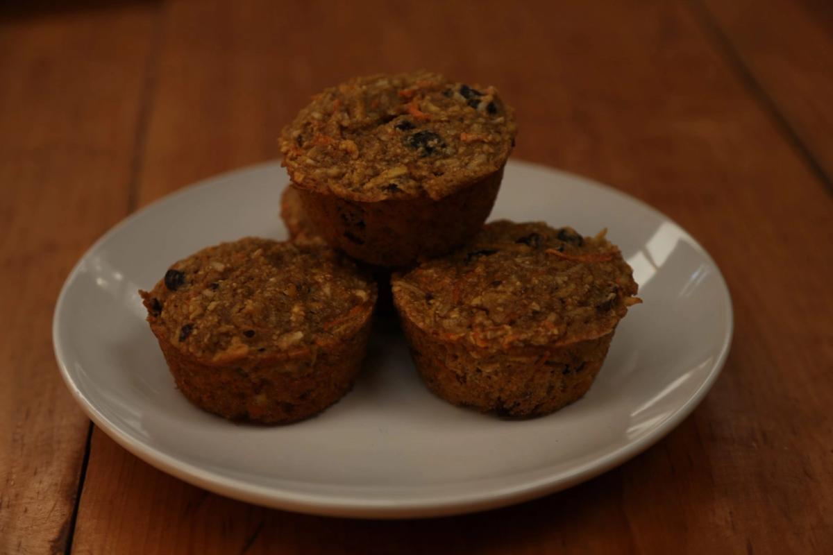 A plate of muffins.