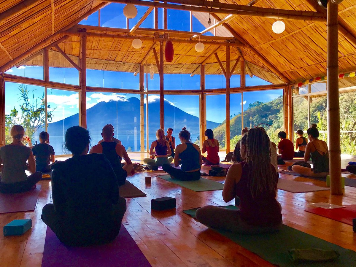 Dharma Hall interior, Atitlan Eco Retreat