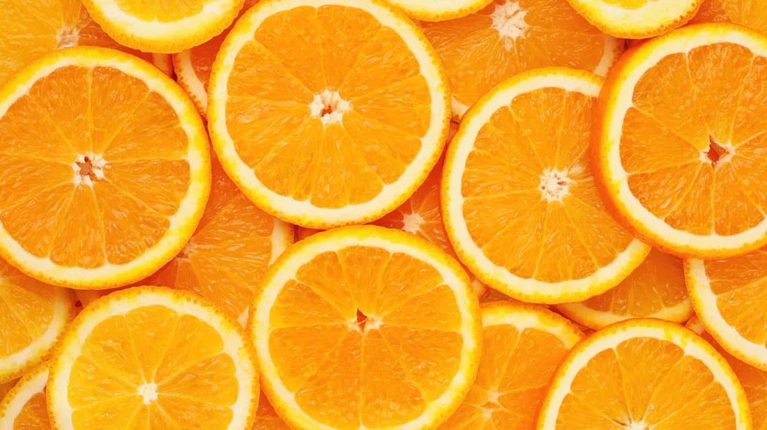 Sliced oranges.