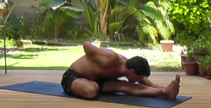 Seated Forward Fold - Ardha Baddha Padma Paschimottanasana — Doron Yoga