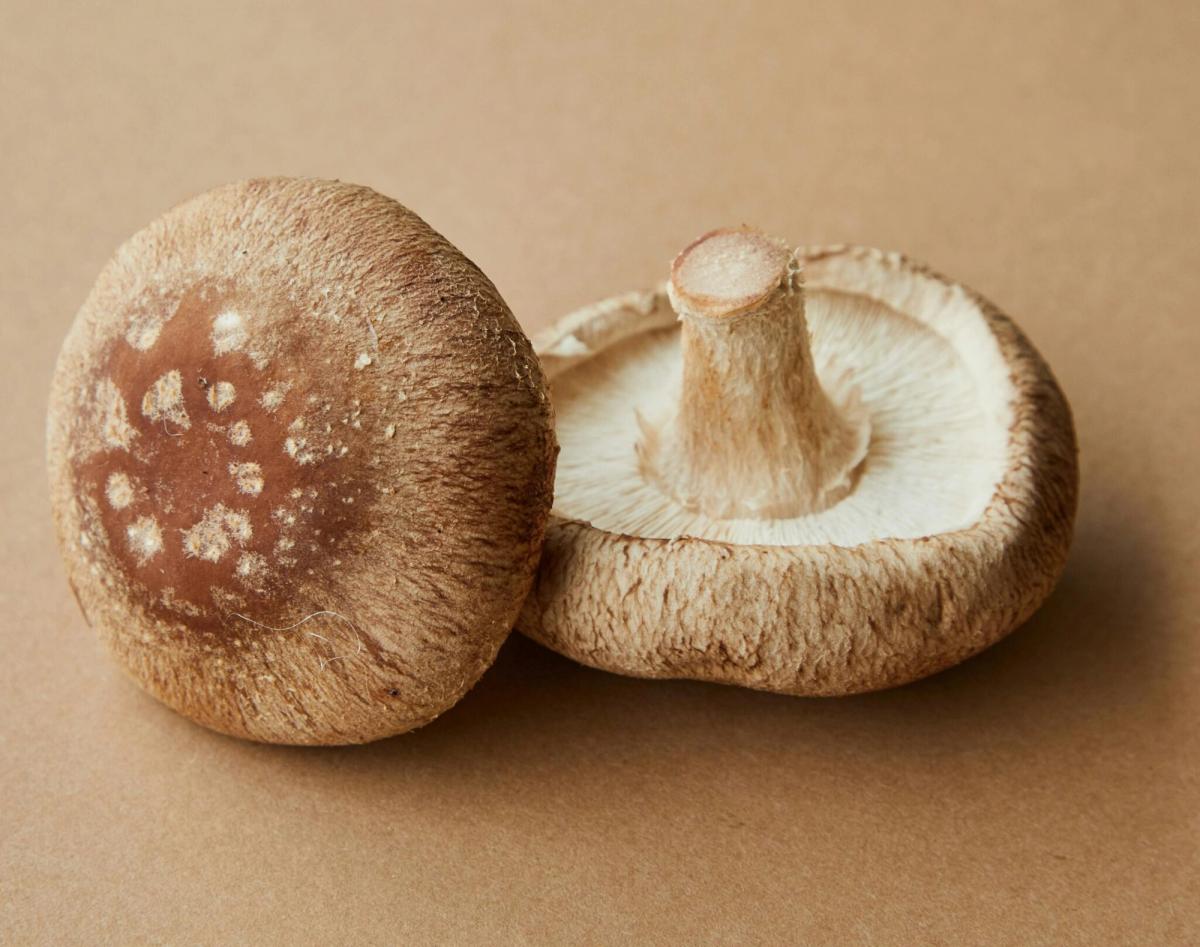 Shiitake mushrooms, one of the ingredients in the salad.