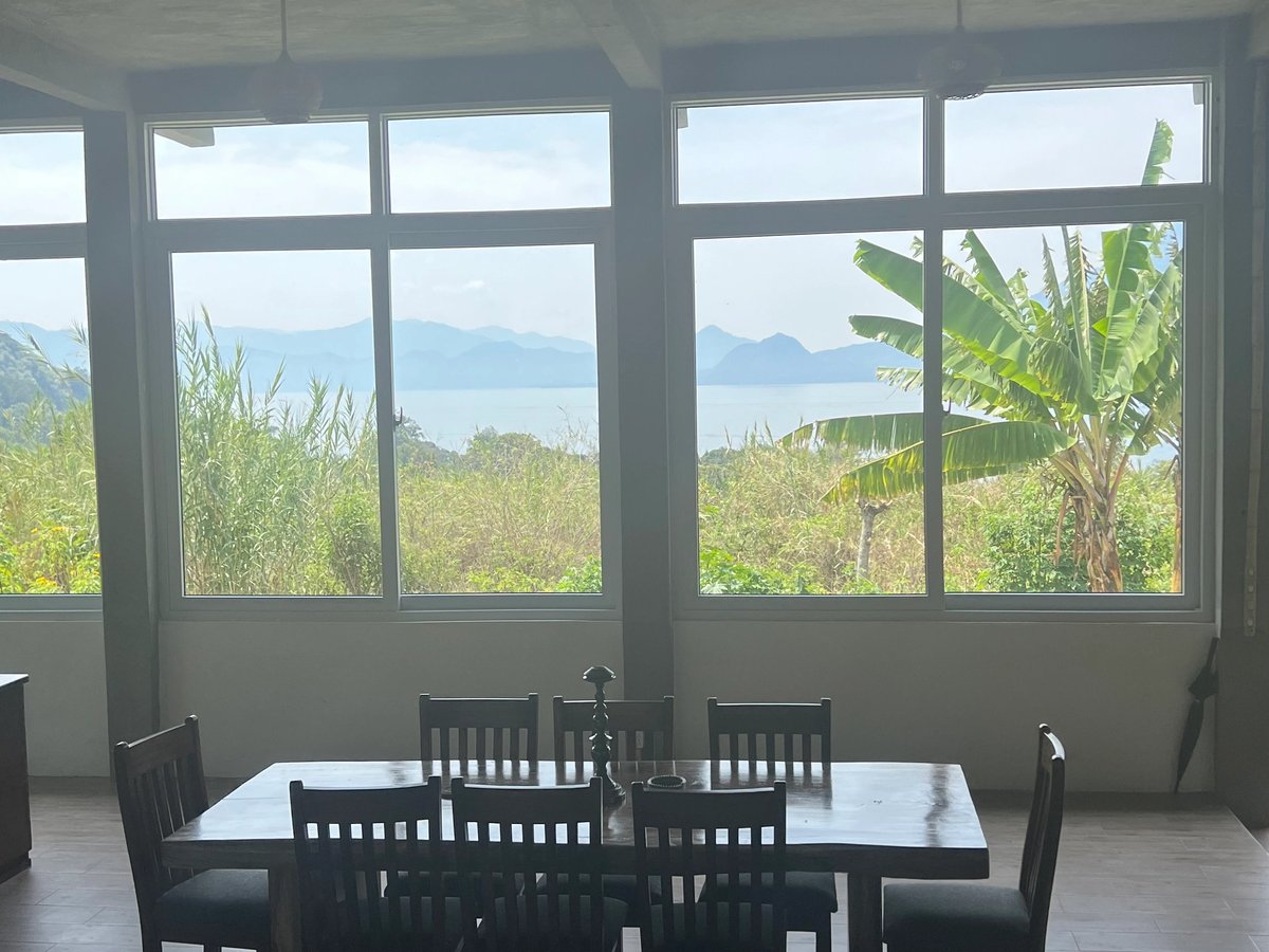 Dining table with Lake view Lake Atitlan Guatemala