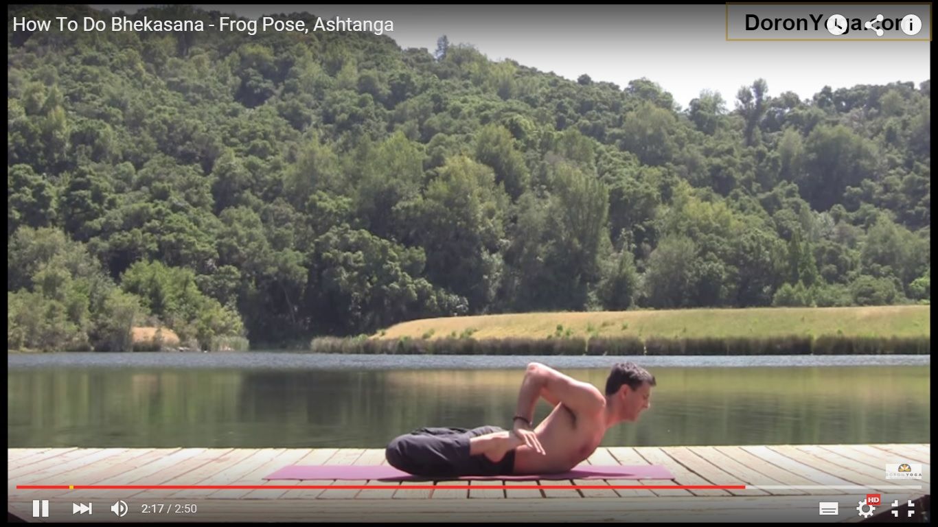 Bhekasana frog pose for the quads