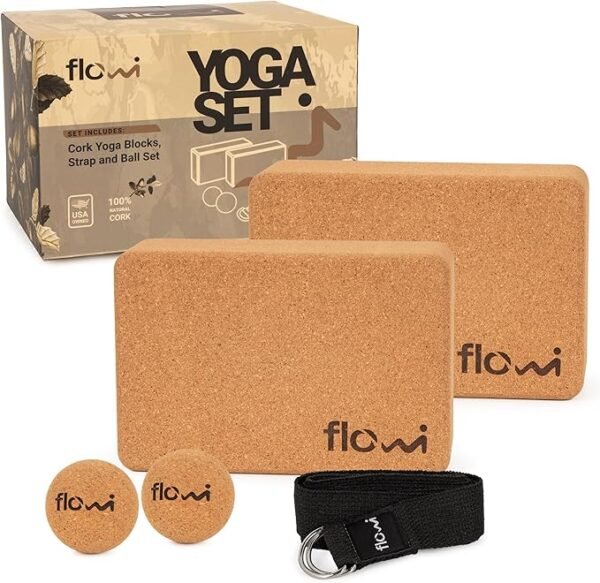 Roll over image to zoom in Natural Cork Yoga Blocks