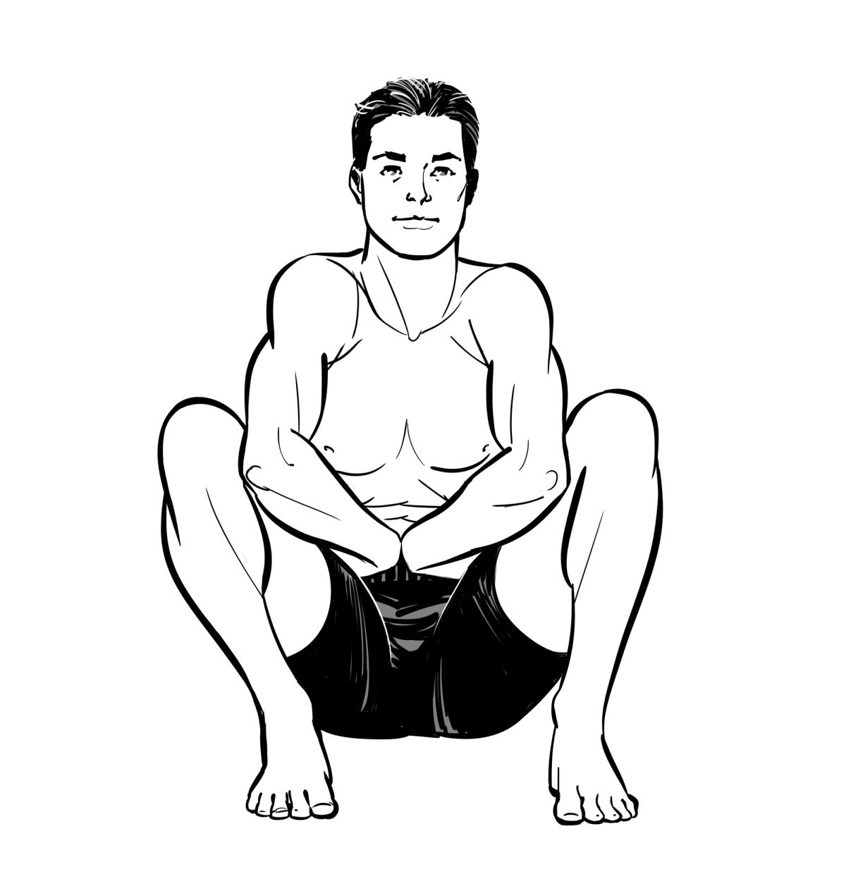 Bhekasana - Frog Pose, Ashtanga: Awesome Quads Stretch — Happy Baby Yoga