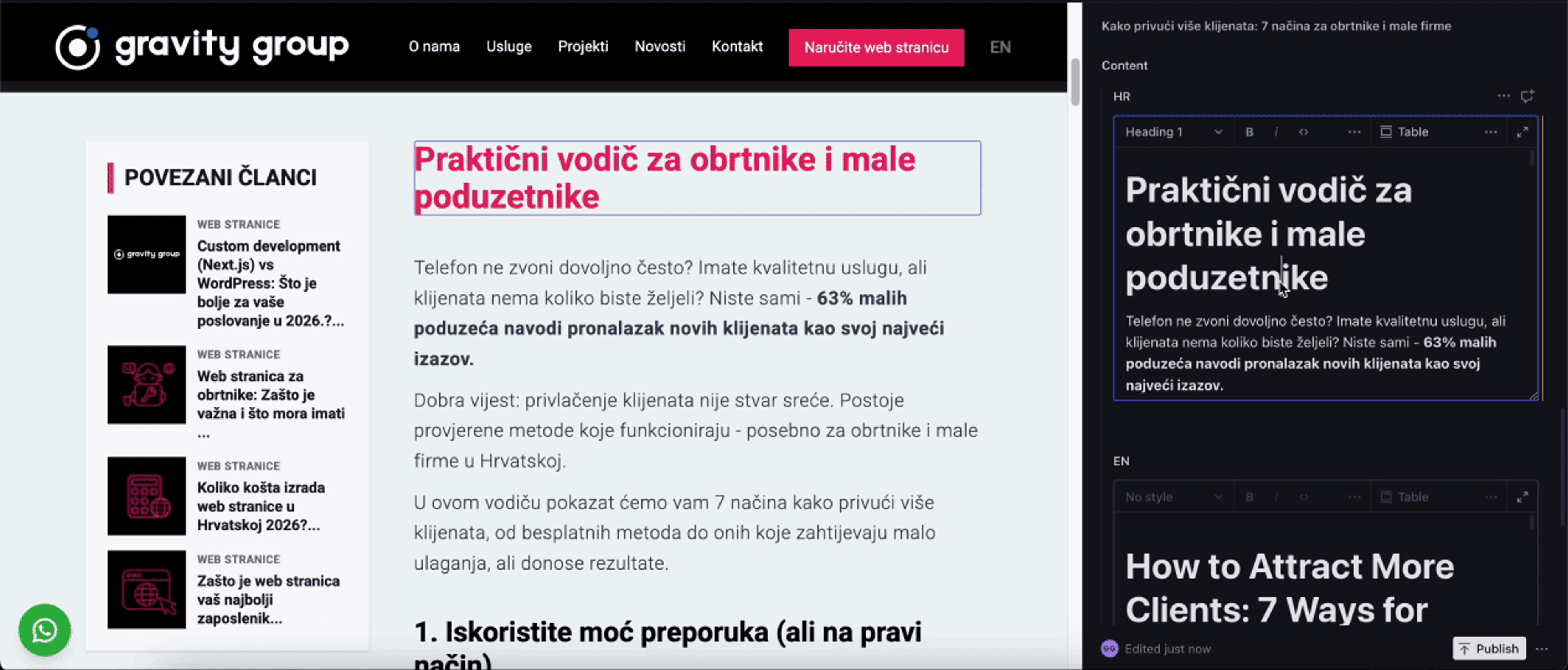Izmjena sadržaja pomoću Sanity CMS-a