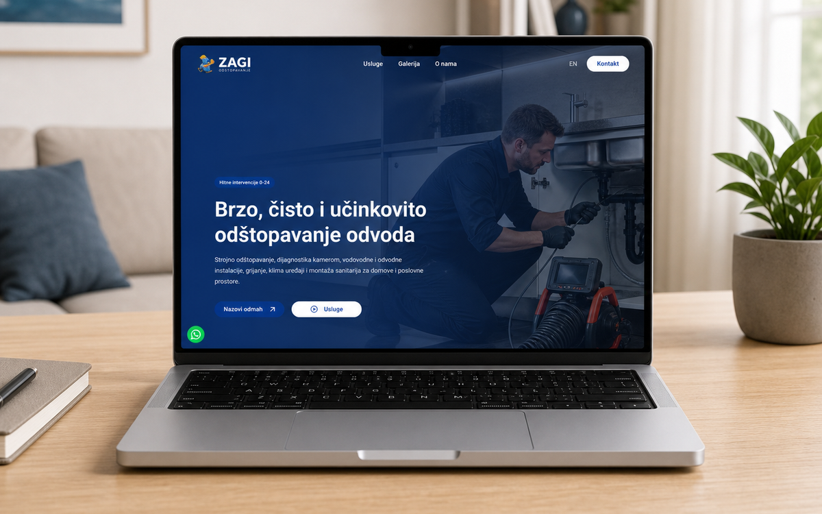 Zagi odštopavanje - web stranica za odštopavanje odvoda