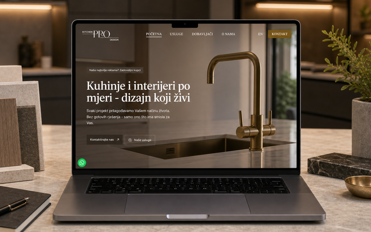 Kitchen Pro Design - web stranica i Meta oglašavanje