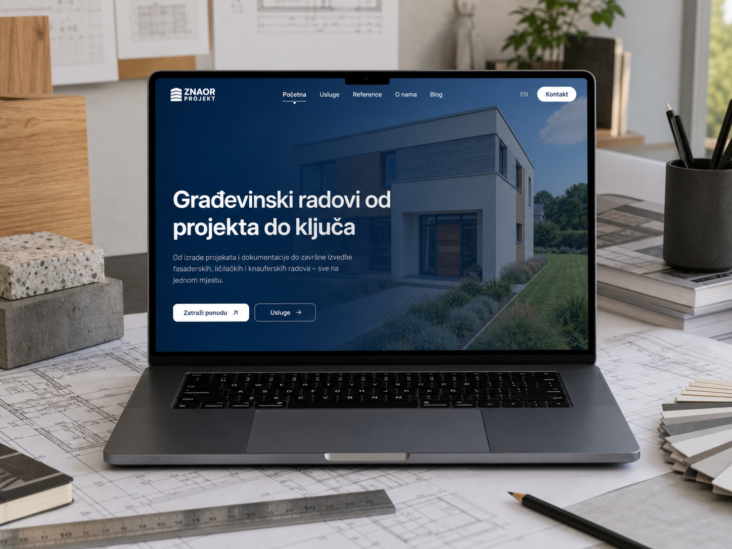 Znaor Projekt - web stranica za građevinske radove