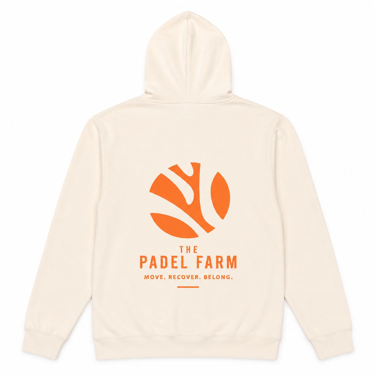 The Padel Farm Hoodie (Cream/Orange) — second photo