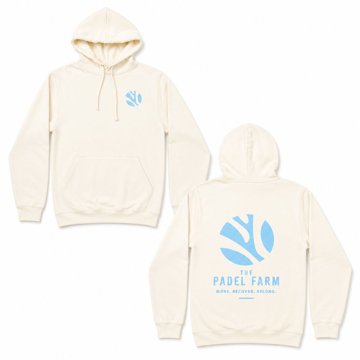 The Padel Farm Hoodie (Cream/Blue)
