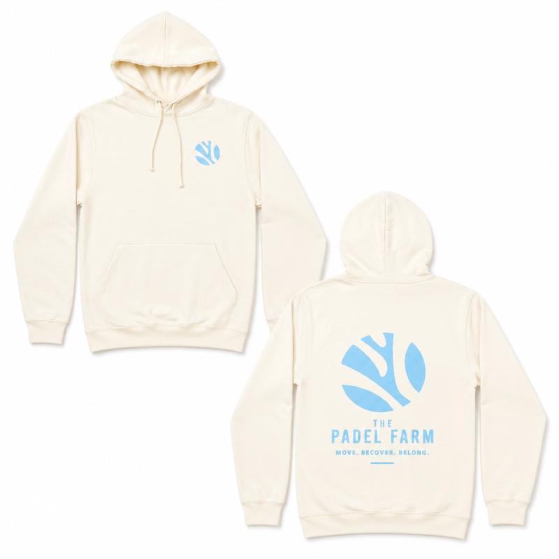 The Padel Farm Hoodie (Cream/Blue)