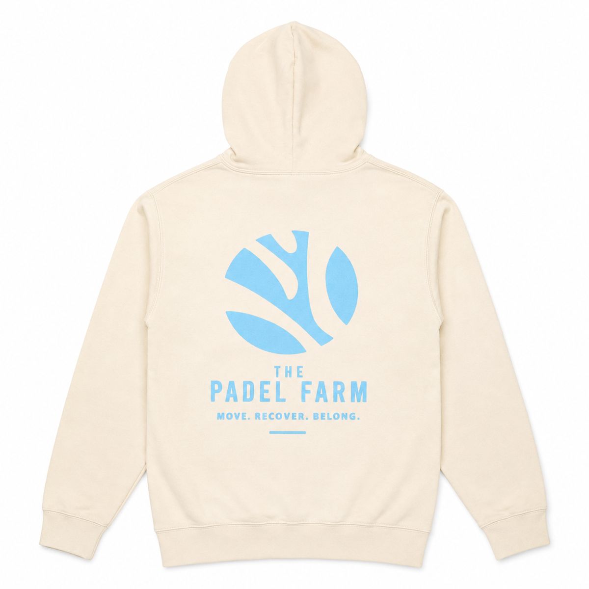 The Padel Farm Hoodie (Cream/Blue) — second photo