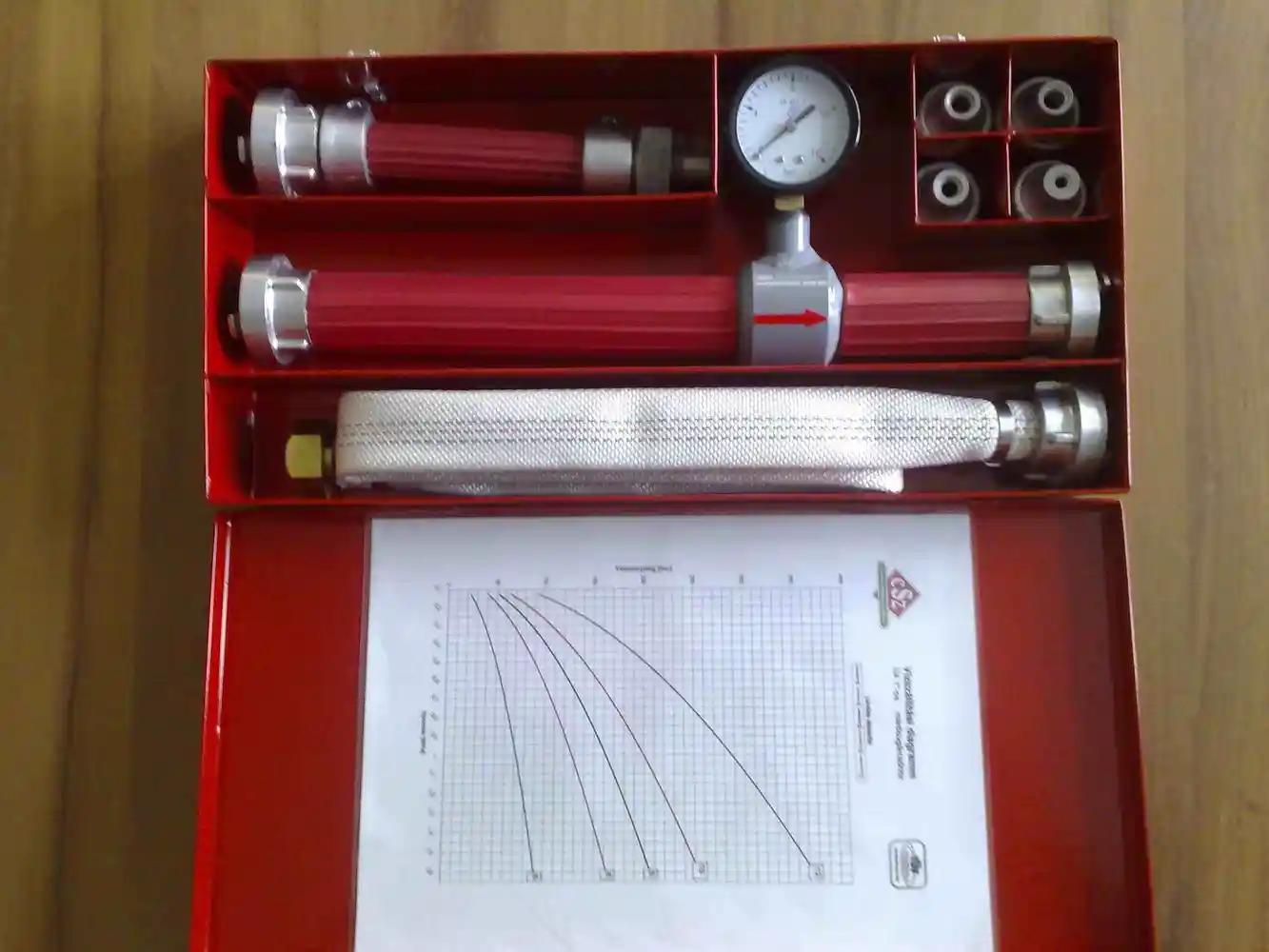 Mérősugárcső "D"-1"os falitűzcsapok vízhozamának mérése