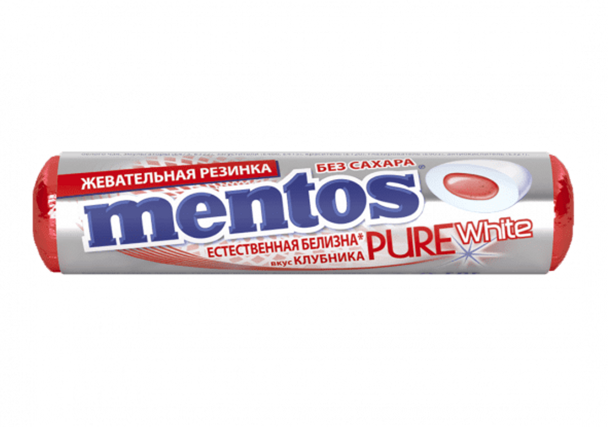 Mentos Pure White Клубника 15,5г