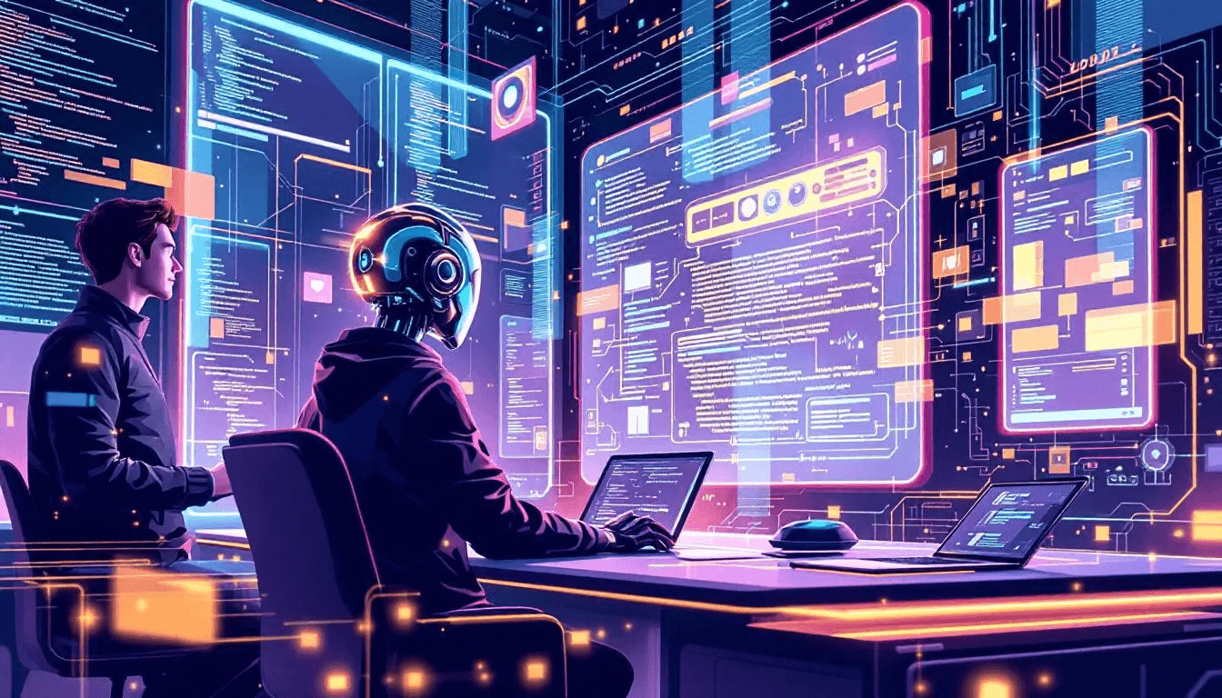 AI coding assistants aiding in coding tasks, highlighting their impact on software development.