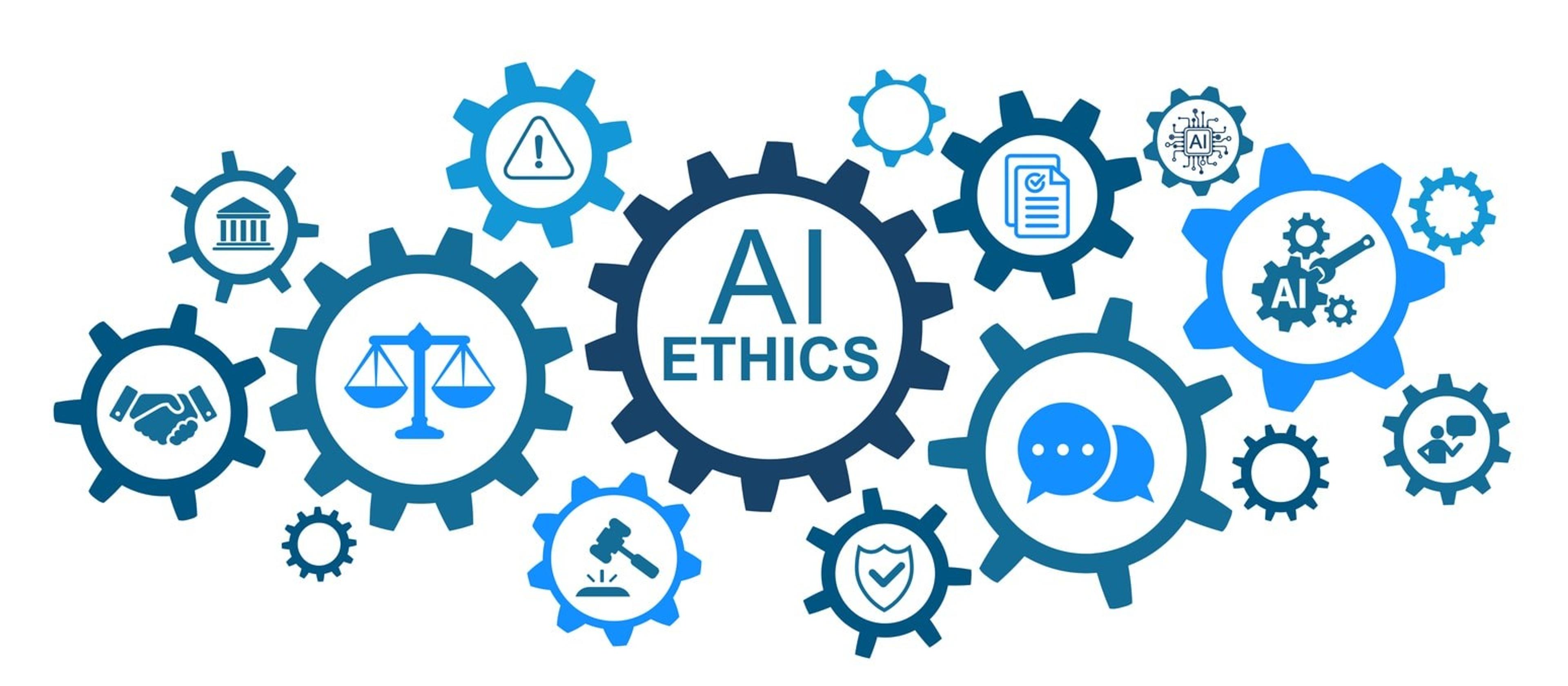 Visual representation of core principles of responsible AI.