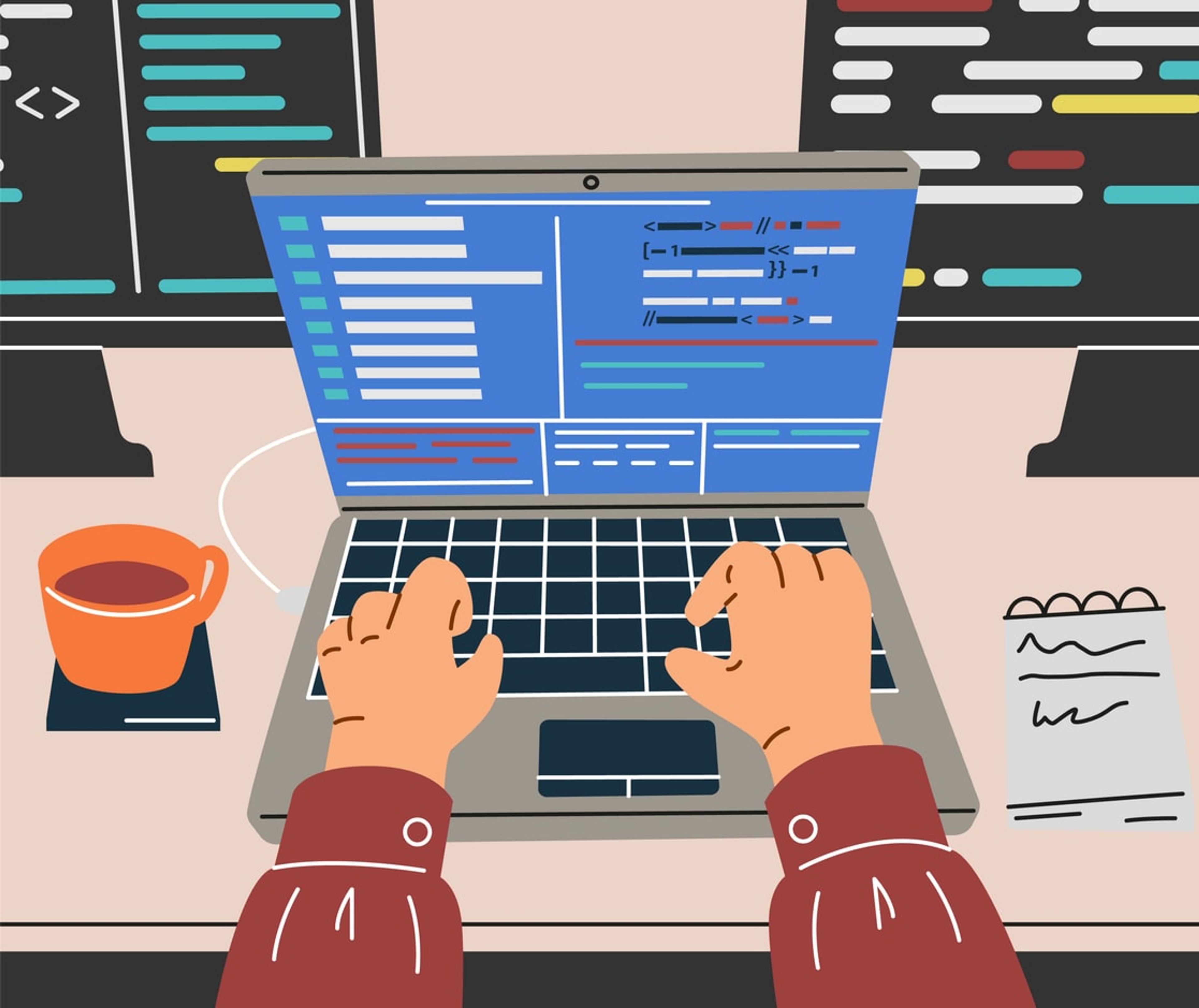 An AI developer evaluating code quality during a review.