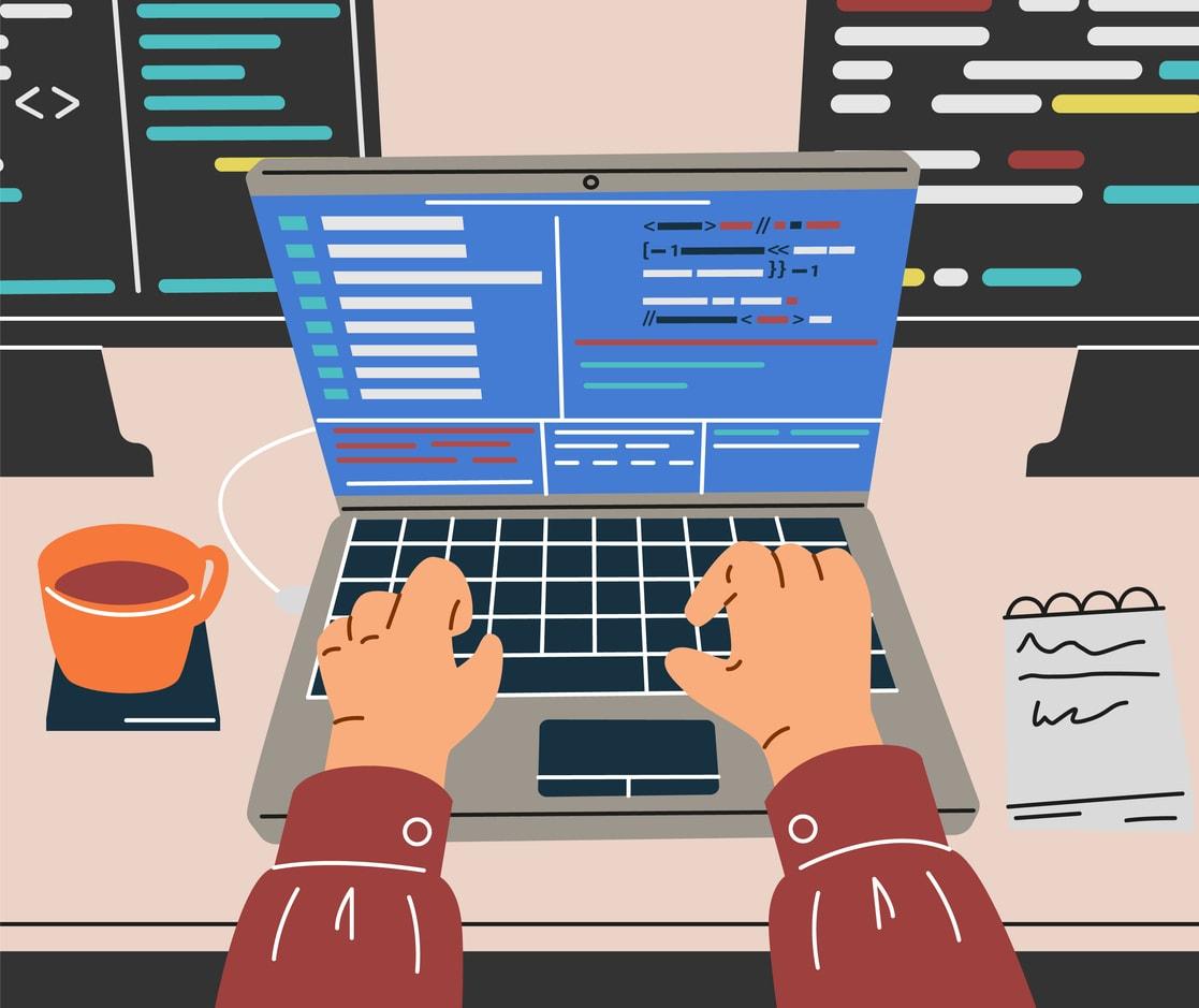 An AI developer evaluating code quality during a review.