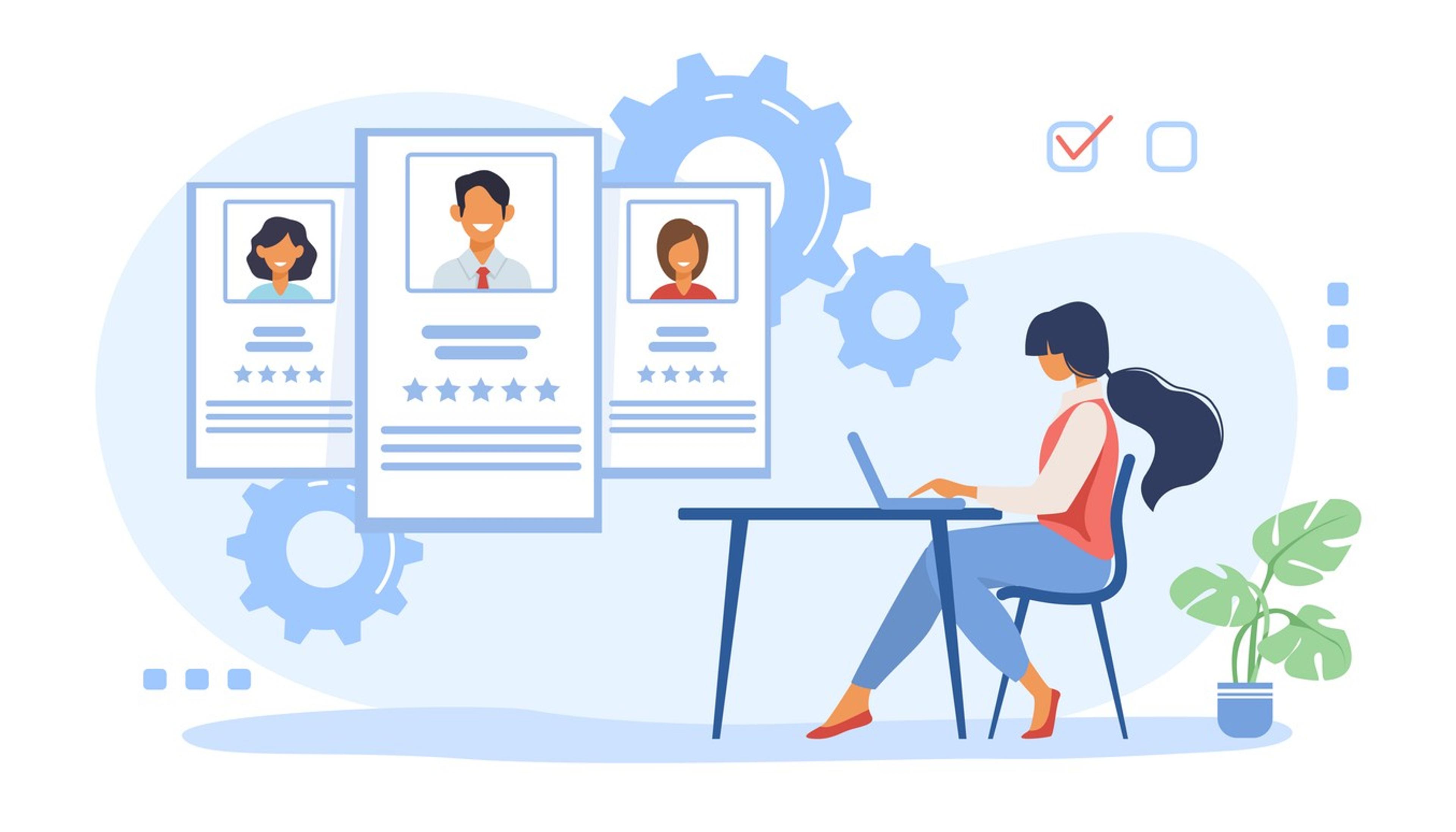 A recruiter enhancing focus with AI tools.