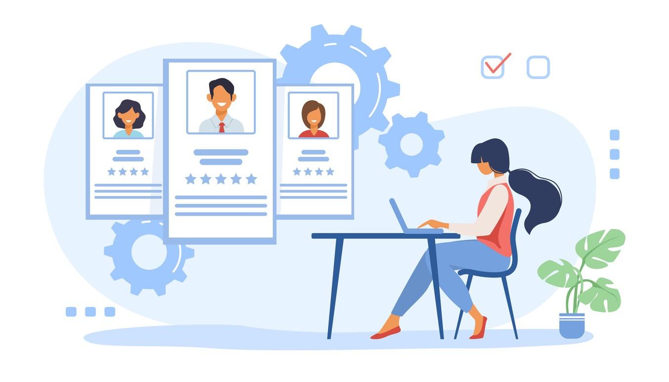 A recruiter enhancing focus with AI tools.
