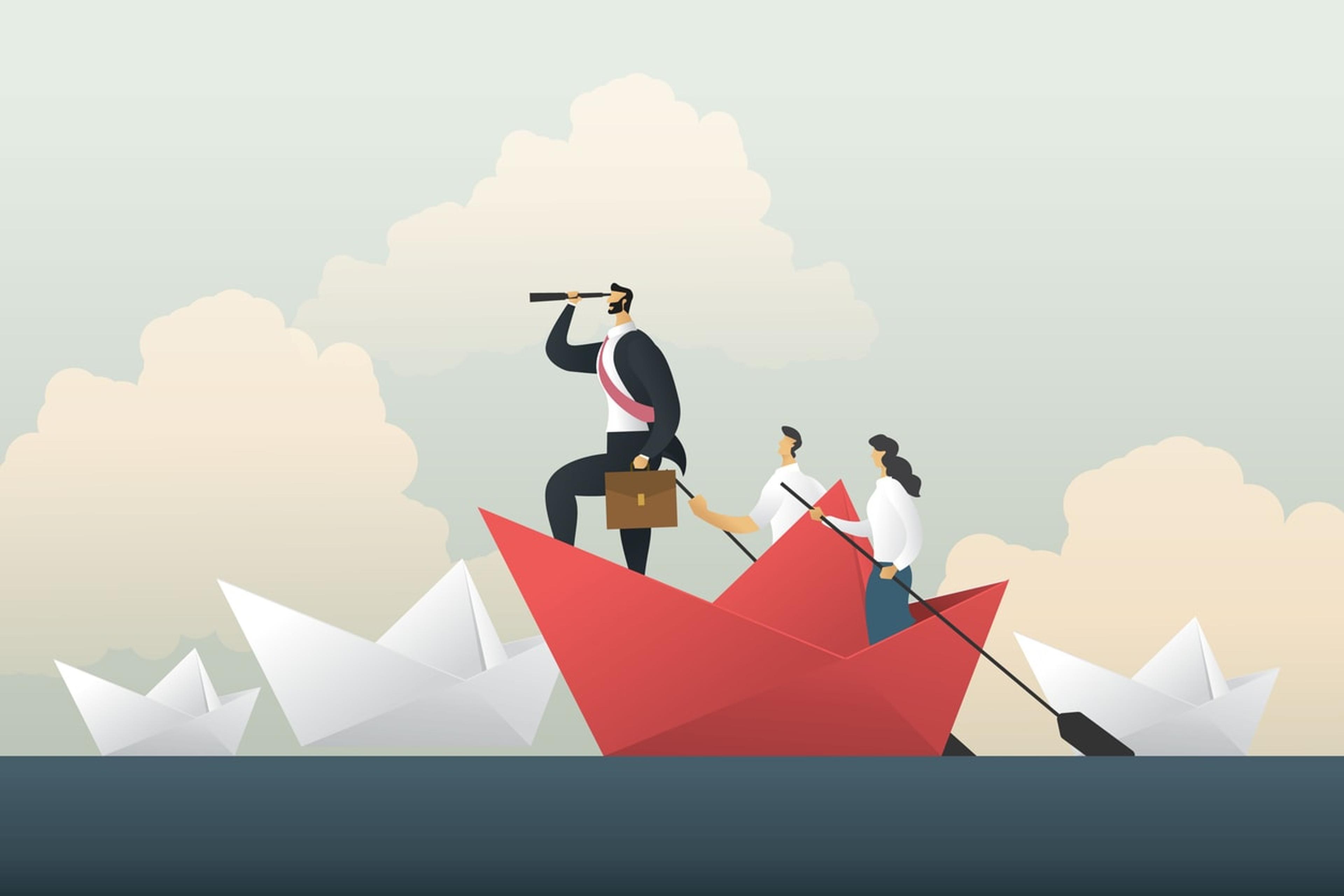A visual representation of servant leadership principles.