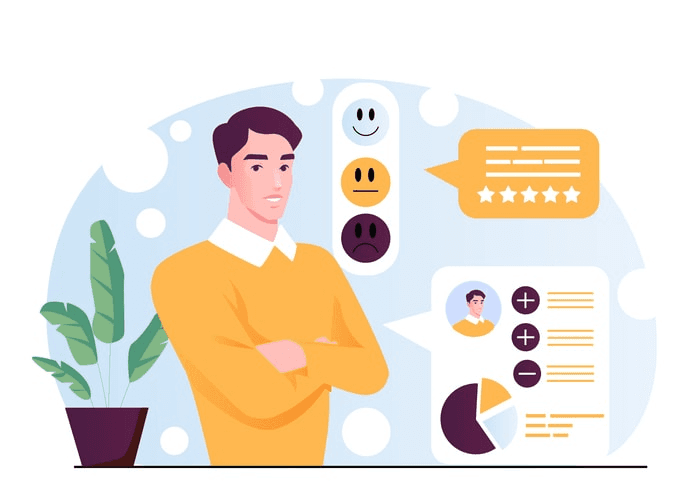 A visual representation of the benefits of self reviews.