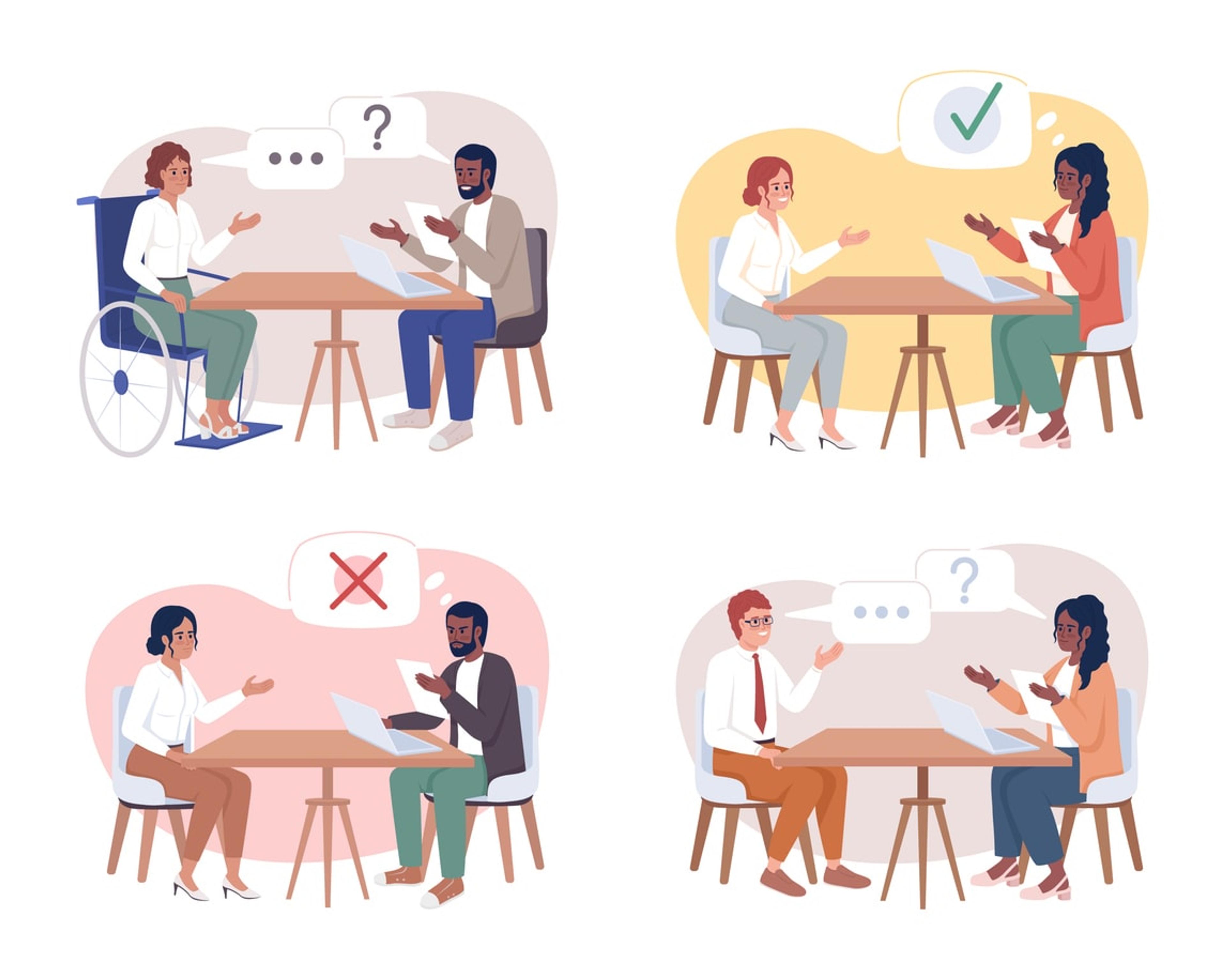 A person using the STAR method to answer interview questions.