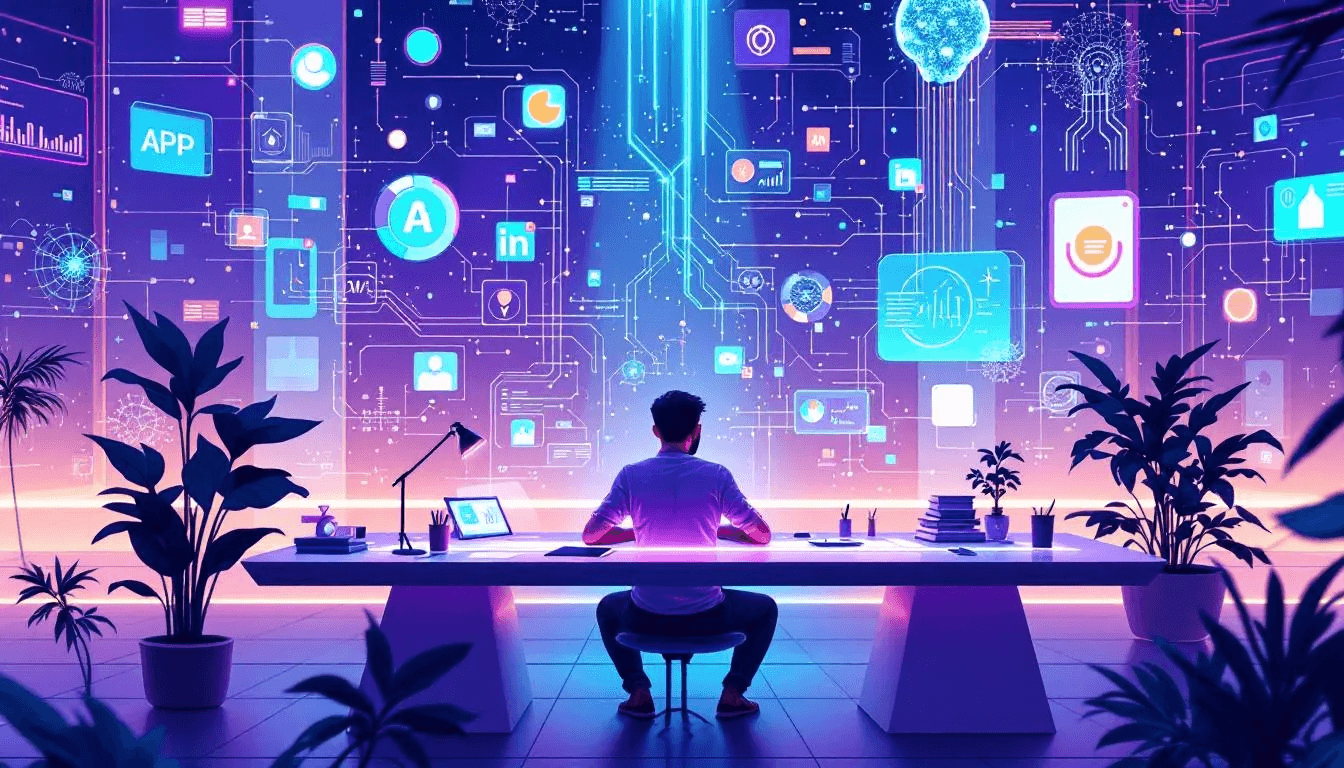 A creative workspace where human innovation takes center stage, contrasting AI's capabilities.