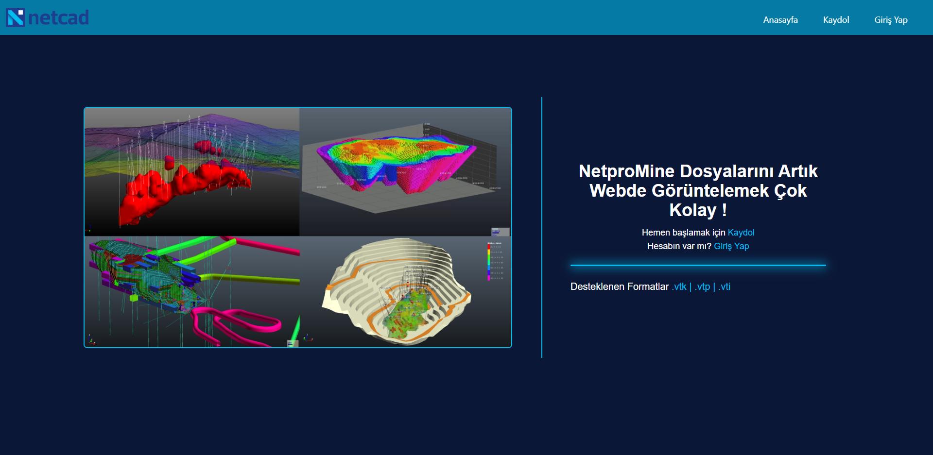 Netcad3D Landing Page