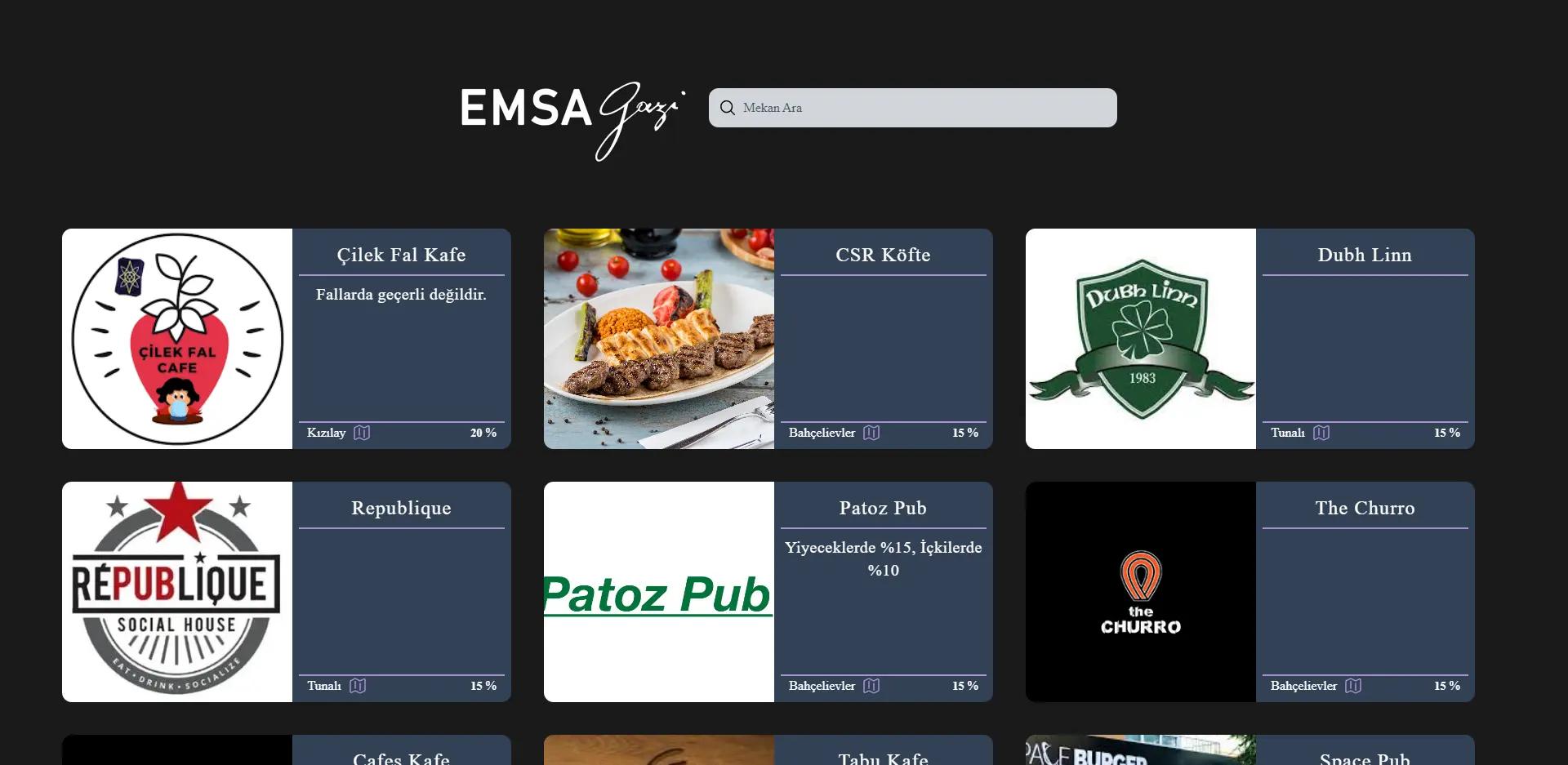 Emsa Gazi Kart Landing Page