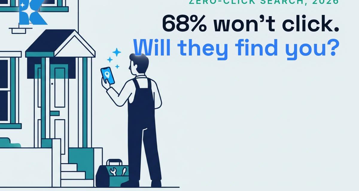 UK tradesperson checking a Google Business Profile map pin and star rating on a smartphone outside a job
