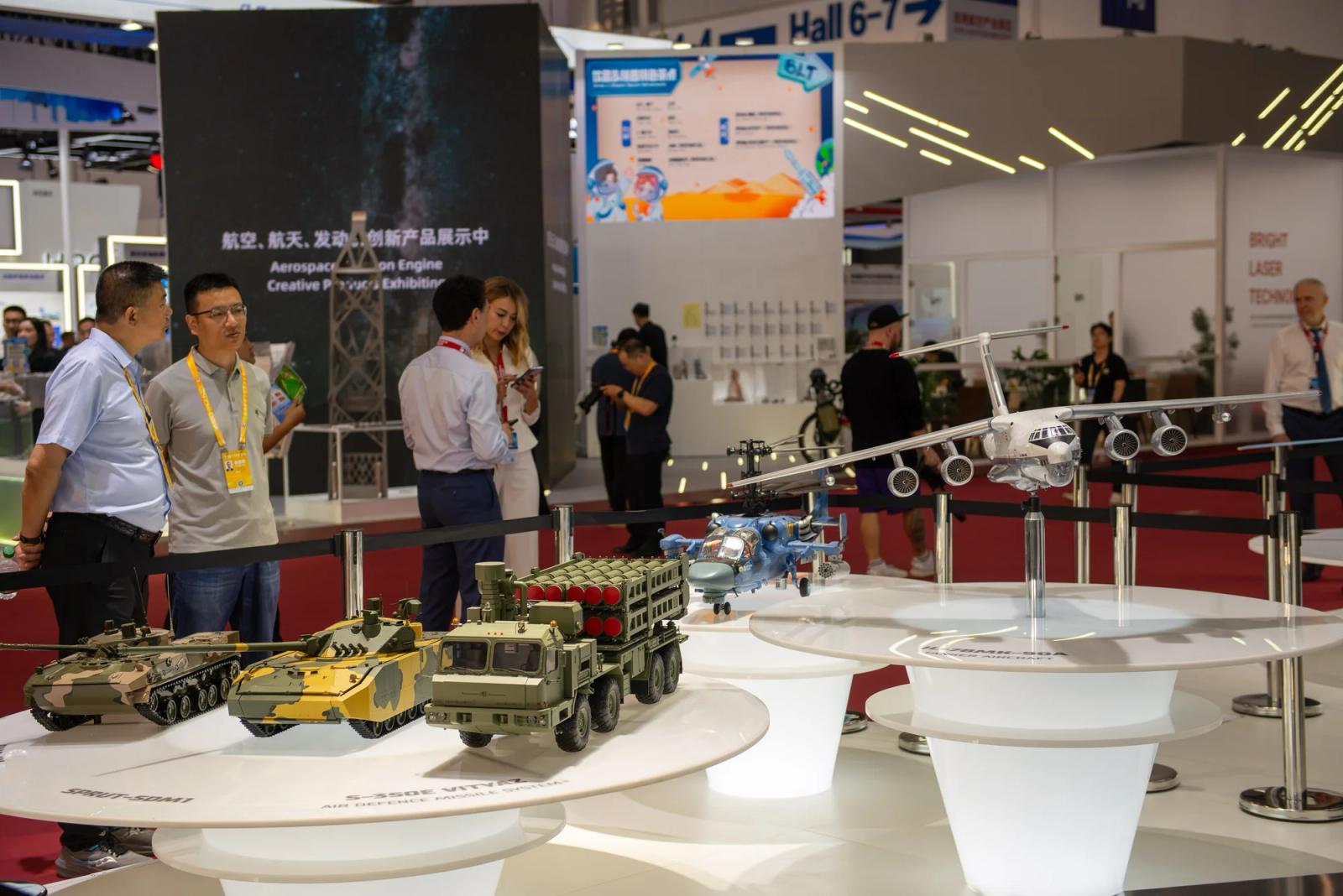 Custom aerospace exhibition stand built by Orchestra Media at a major Chinese aviation trade show