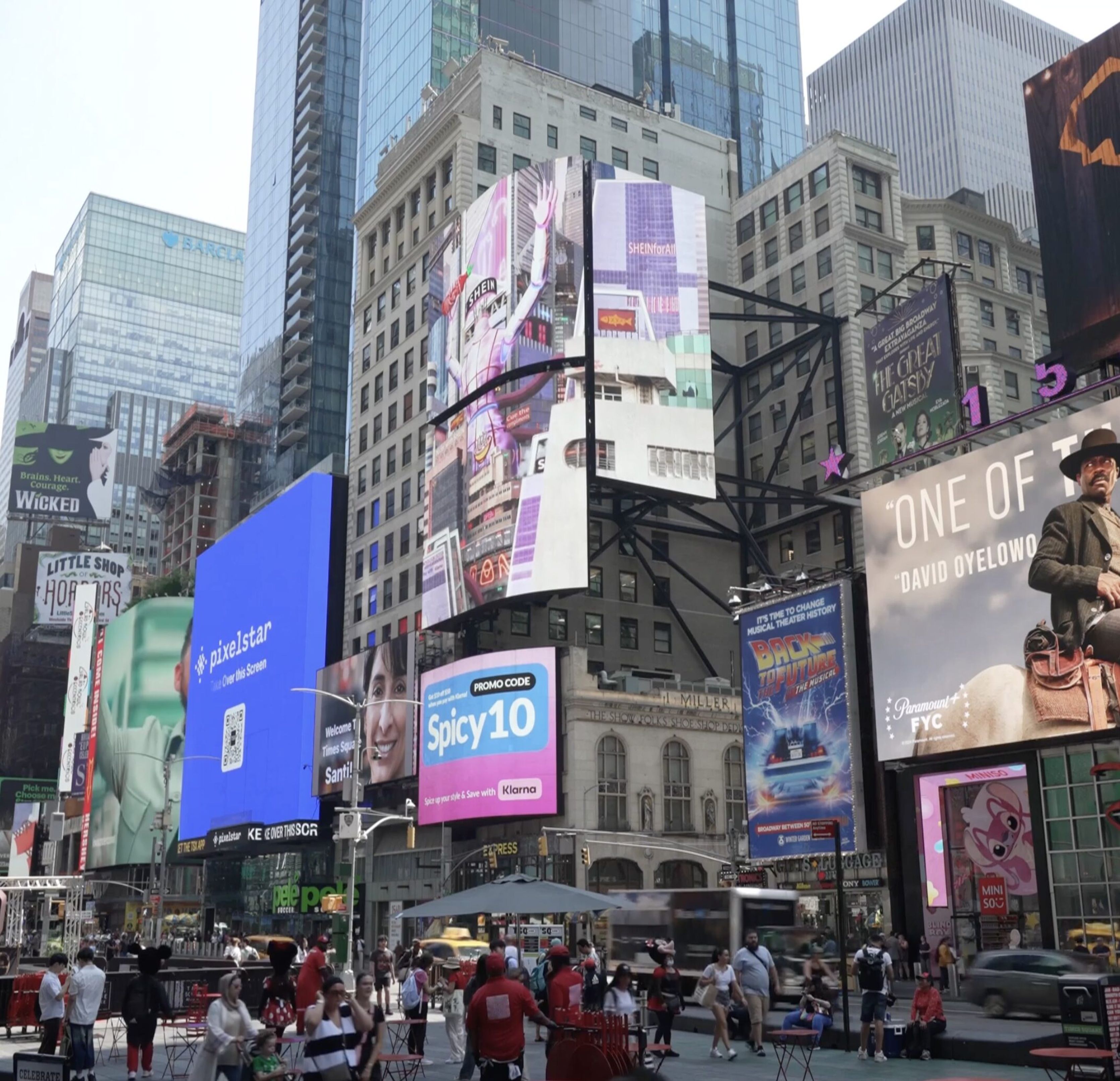 Hotropolis artwork playing on a billboard in Times Square