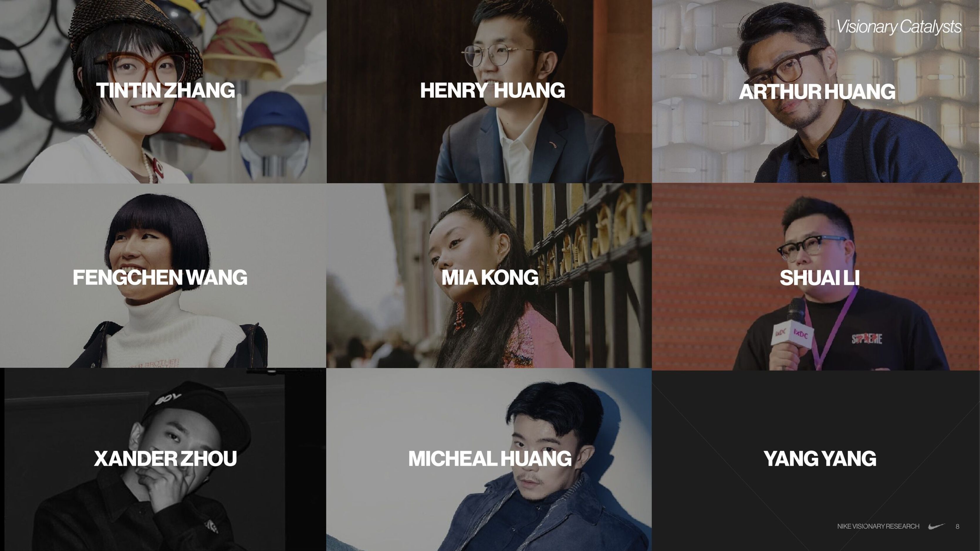 Grid of portraits of the Chinese visionaries interviewed