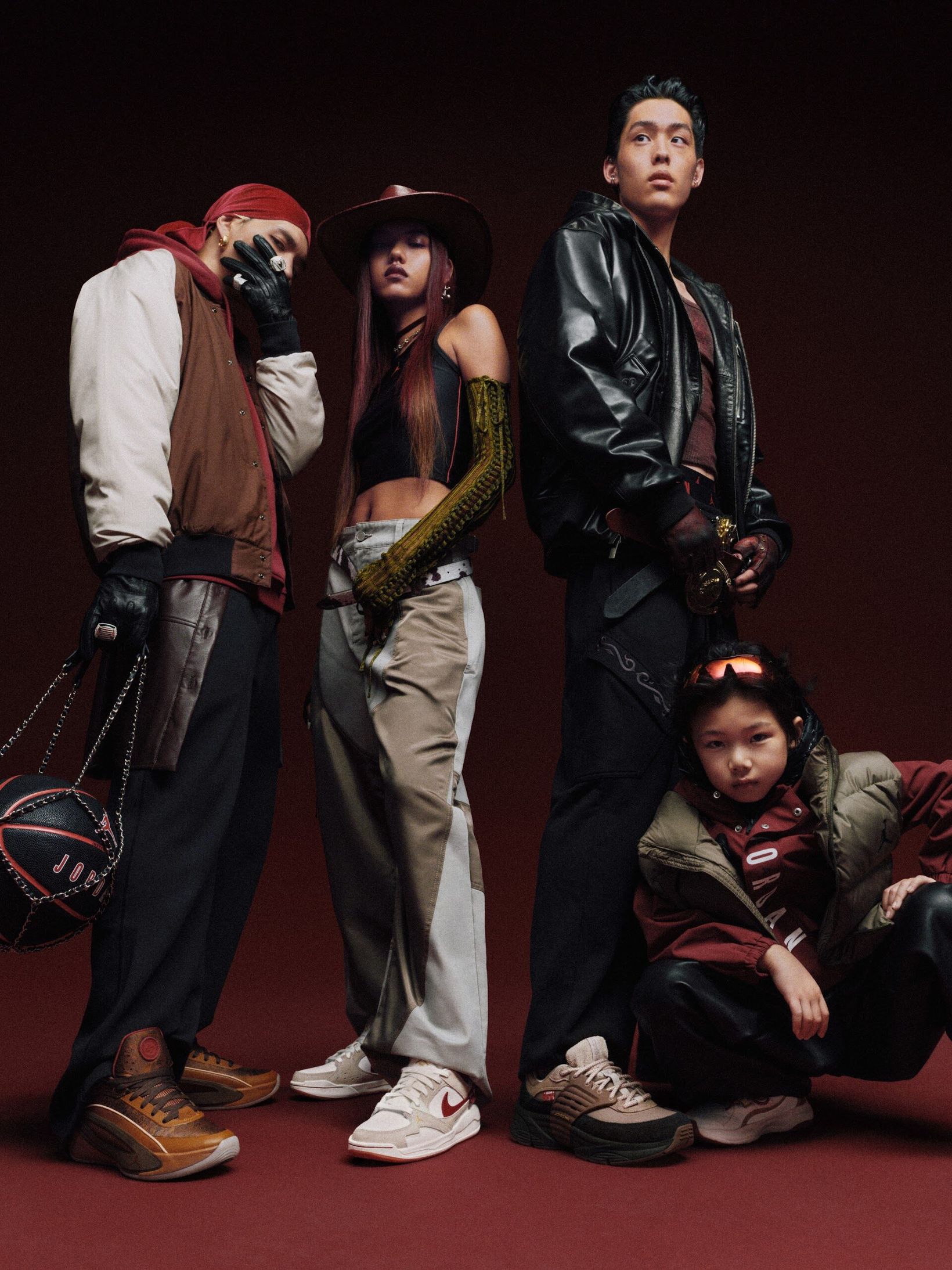 Group of models in Jordan Chinese New Year looks