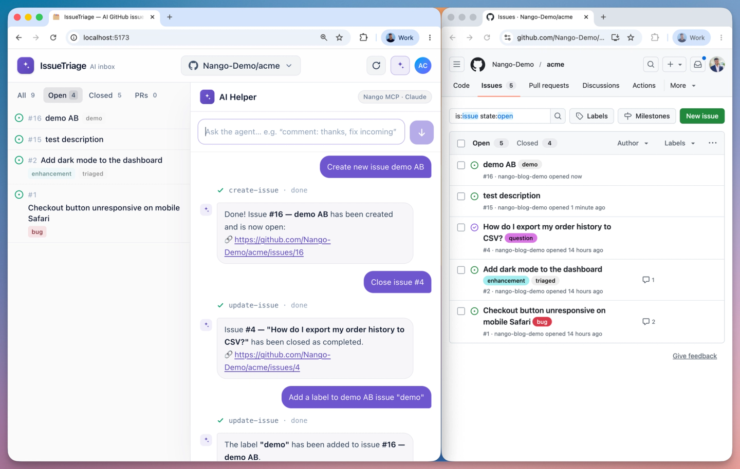 product ai agent github mcp tools