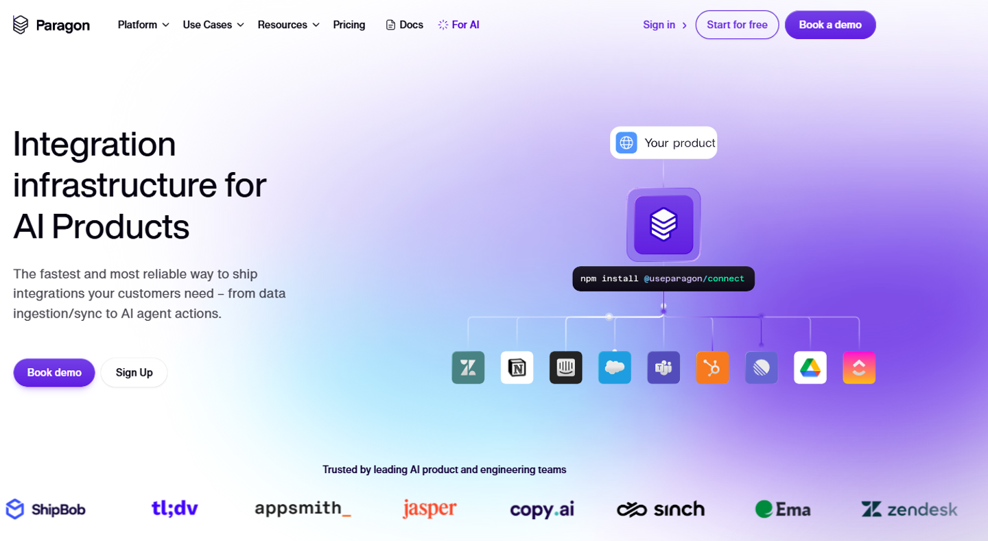 best enterprise grade agent api integration providers paragon
