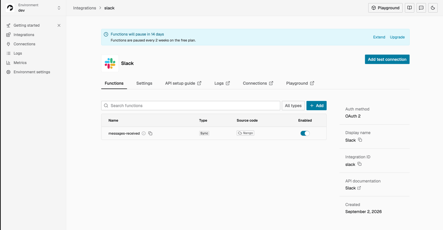 management mcp slack functions messages received