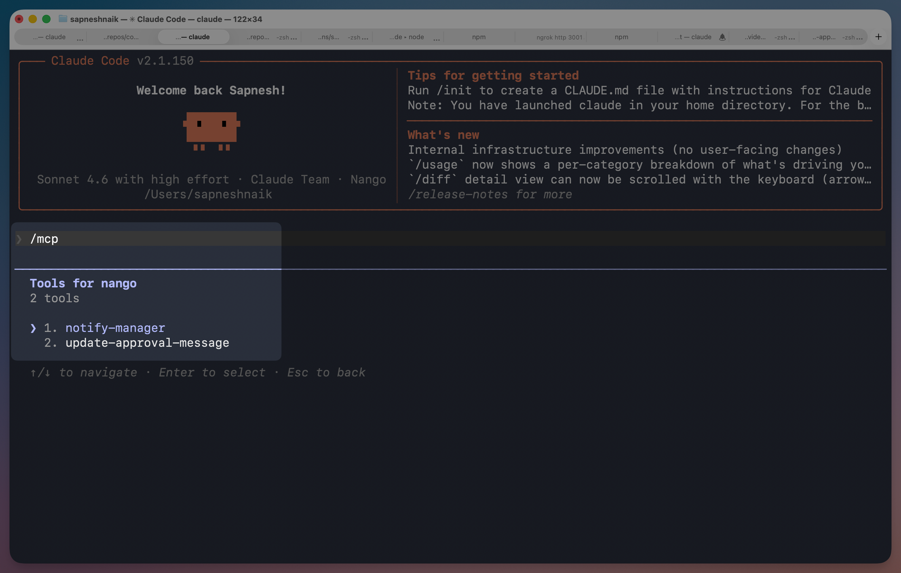 claude code mcp nango tools loaded