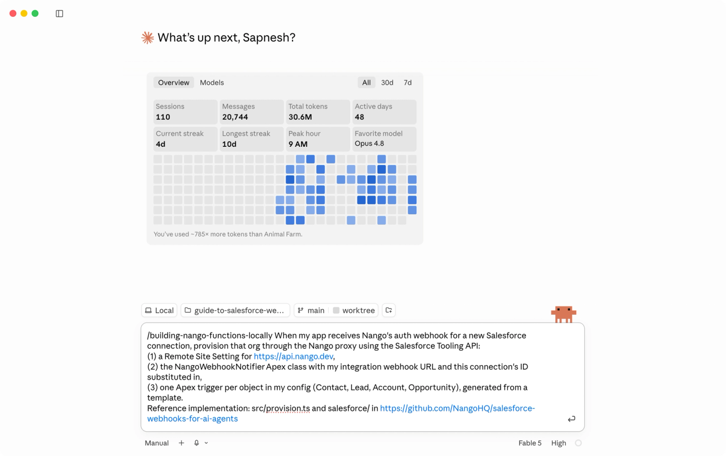 coding agent provisioning prompt