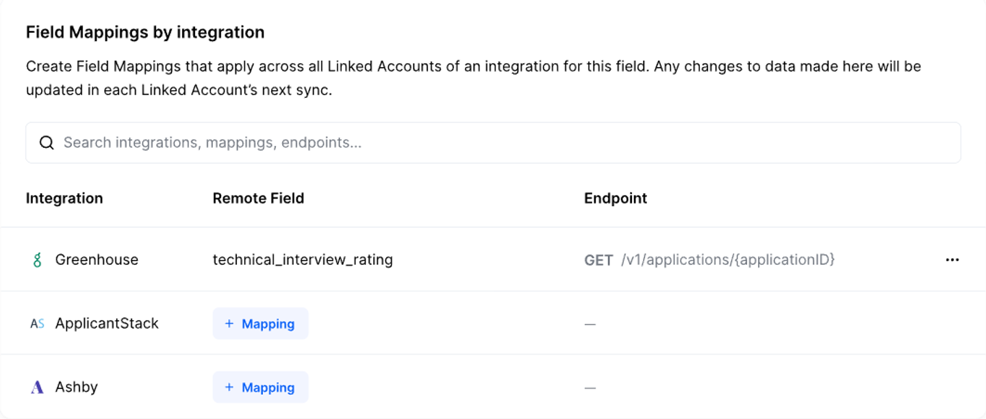 merge field mapping support