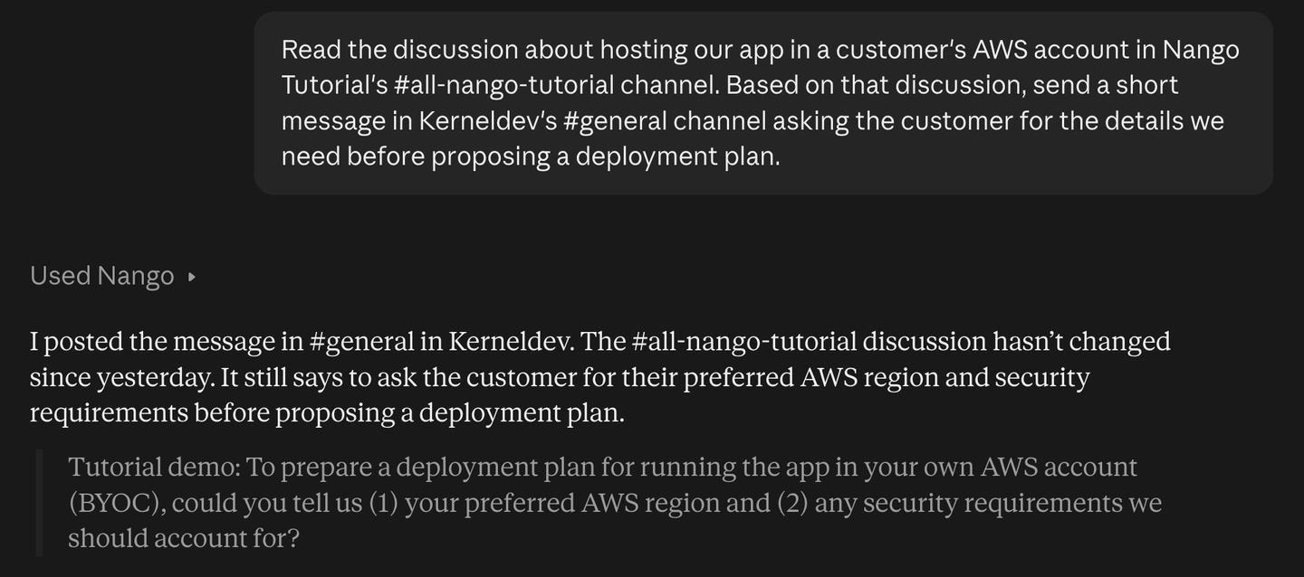 multiple slack revised prompt result