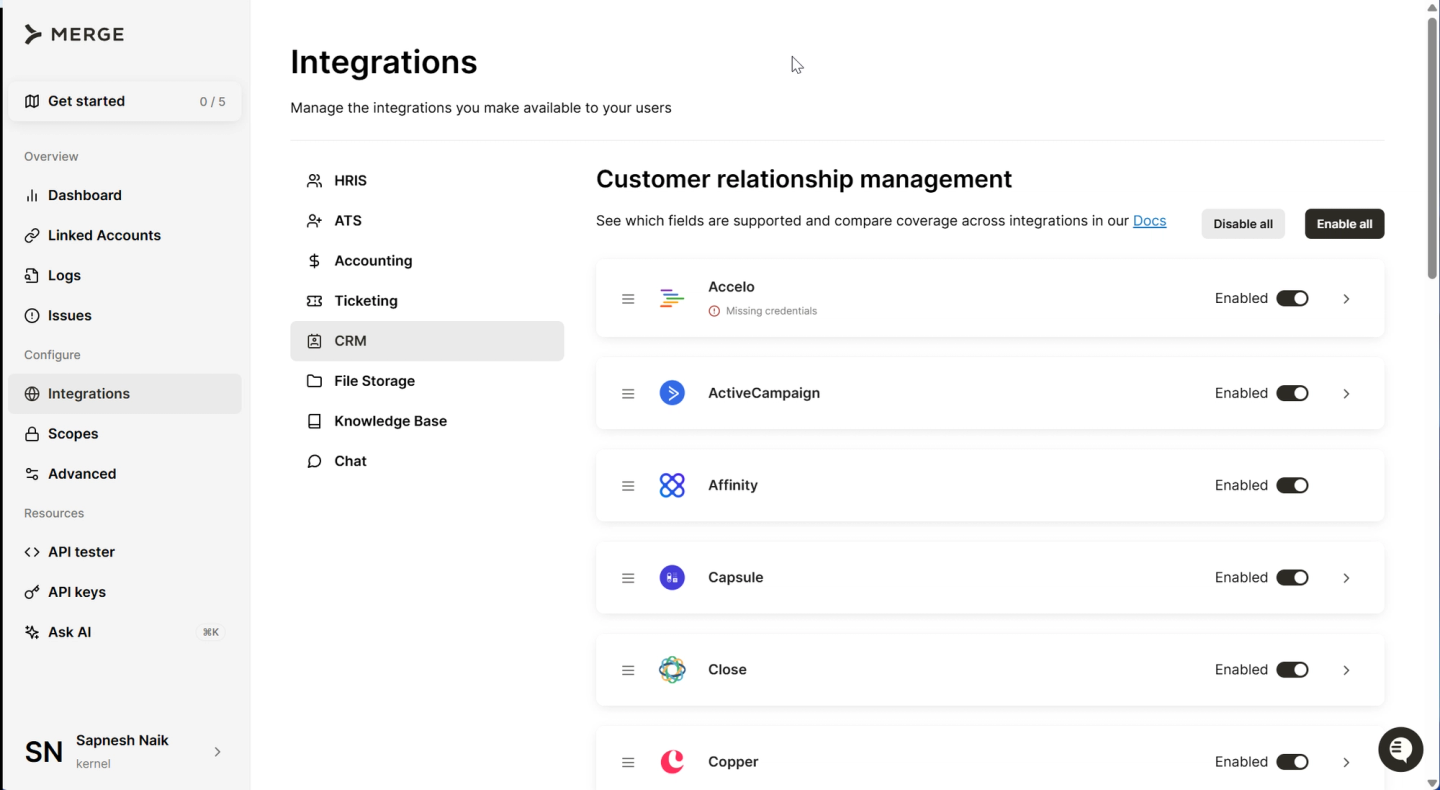 merge apis