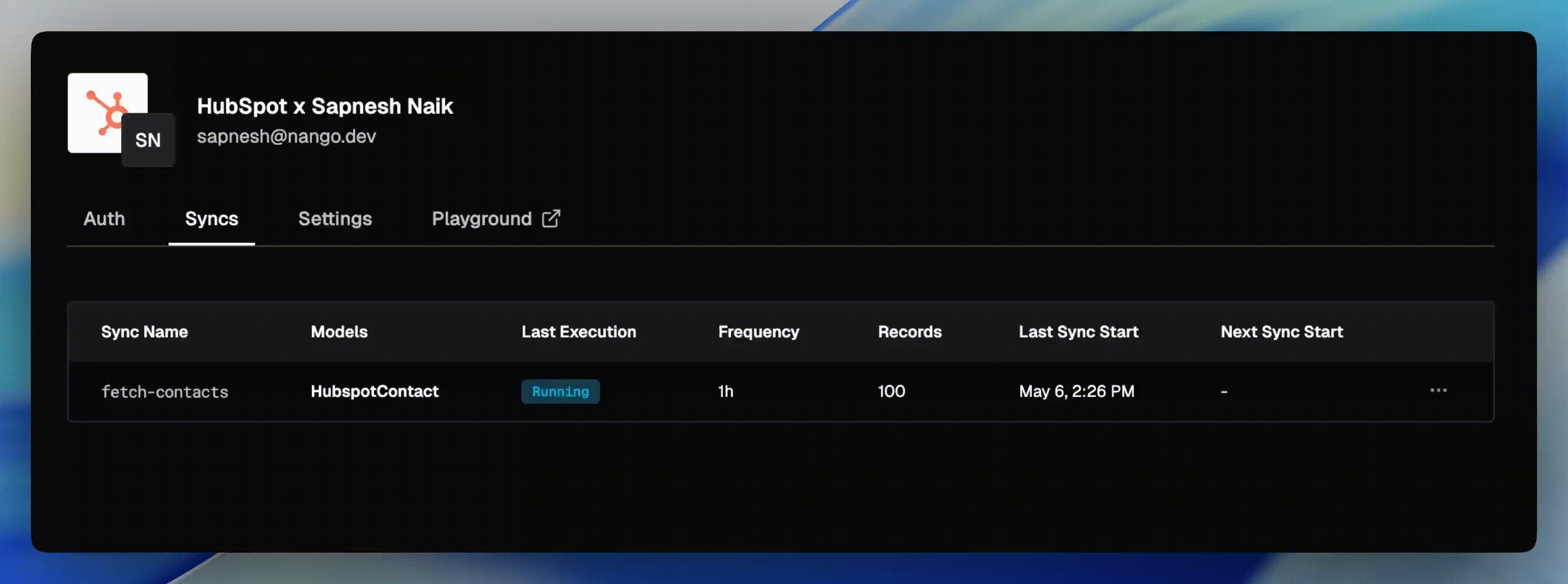 nango live sync
