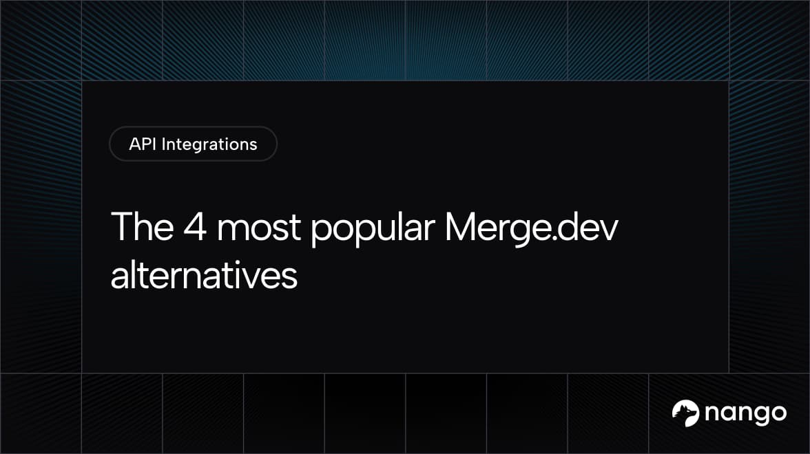 Best Merge.dev alternatives in 2026 | Nango Blog