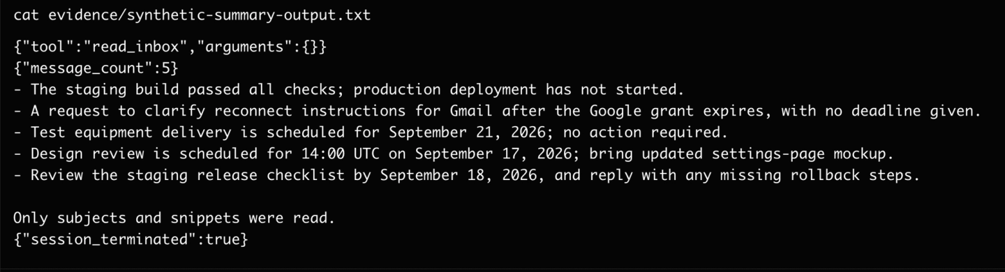gmail summary terminal