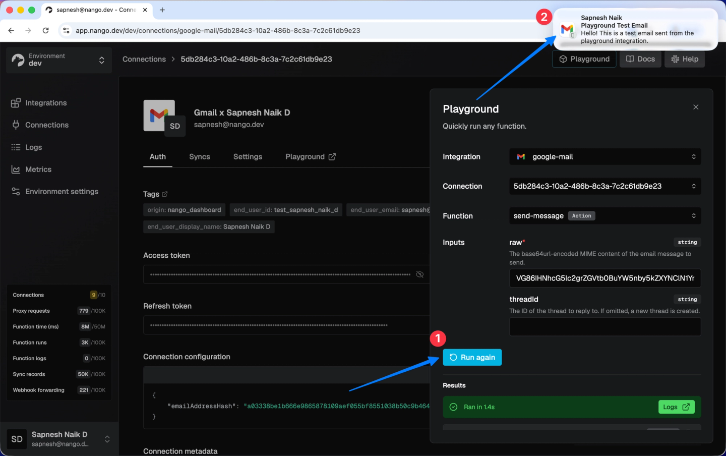 gmail playground send message mime